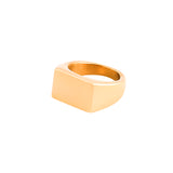 Matte Black / Silver / Gold Rectangle Signet Ring