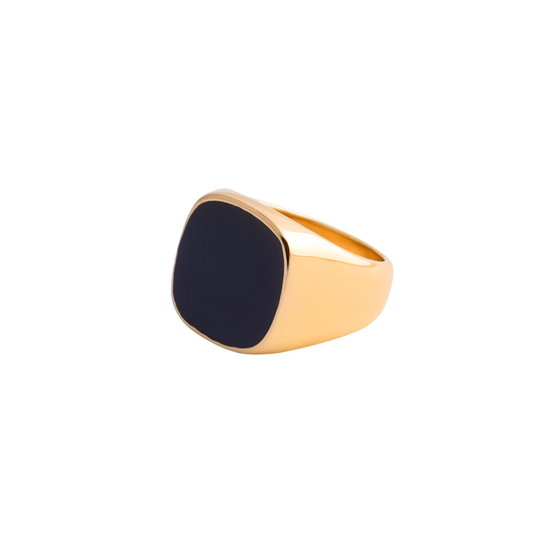 Black and Silver / Gold Signet Ring