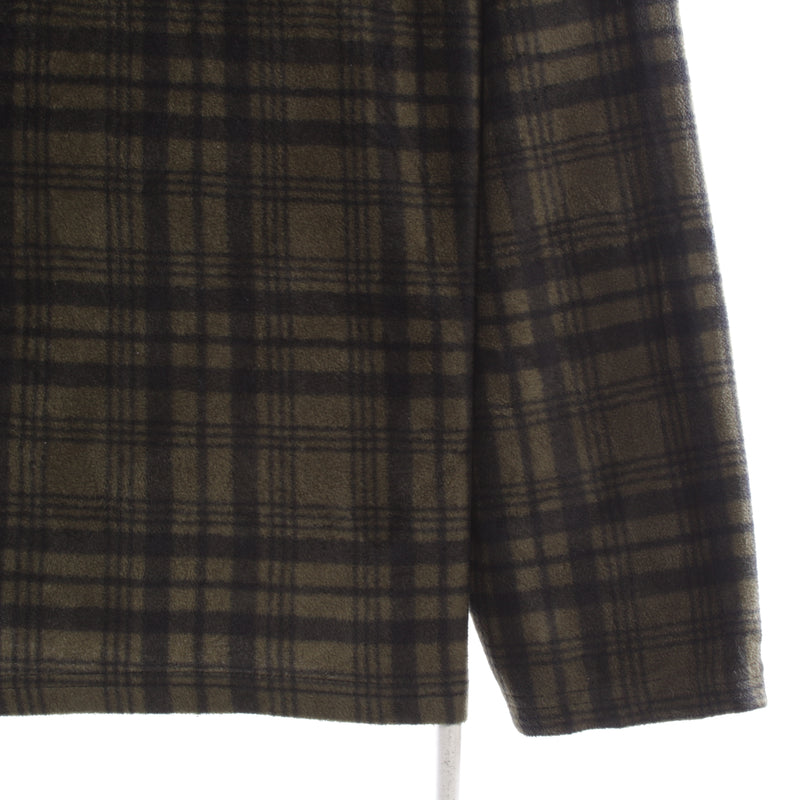 North Crest 90's Quarter Zip Check Warm Fleece XLarge Black