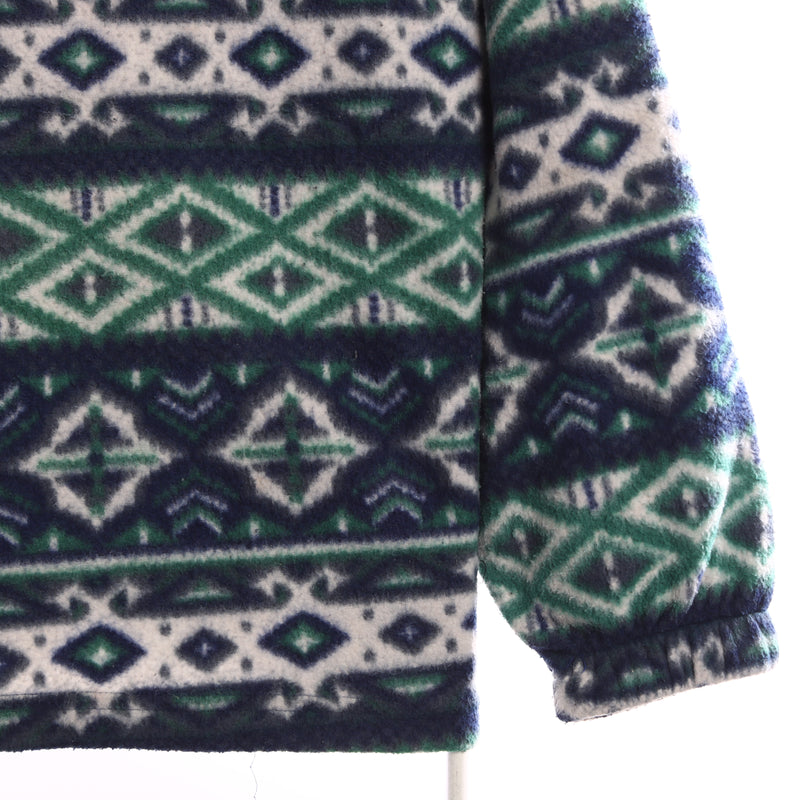Unknown 90's Aztec Jumper Jacket Raise Neck Fleece XLarge (missing sizing label) Green