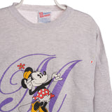 Hanes 90's Crewneck Mickey Mouse Minnie Mouse Sweatshirt XLarge Grey