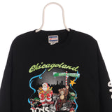 Hanes 90's Crewneck Chicagoland Sweatshirt XLarge Black
