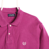 Chaps Ralph Lauren 90's Short Sleeve Button Up Polo Shirt Large Purple