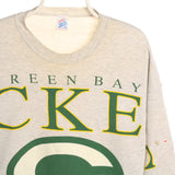 Jerzees 90's NFL 1992 Green Bay Packers NFL Crewneck Sweatshirt XLarge Grey