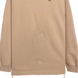 Lacoste 90's Spellout Crewneck Sweatshirt Medium Taupe Brown