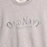 Old Navy 90's Spellout Crewneck Sweatshirt Large Grey
