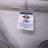 Jerzees 90's Full Zip Up Plain Hoodie Small Grey