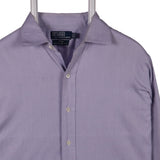 Polo Ralph Lauren 90's Long Sleeve Button Up Plain Shirt Large Purple