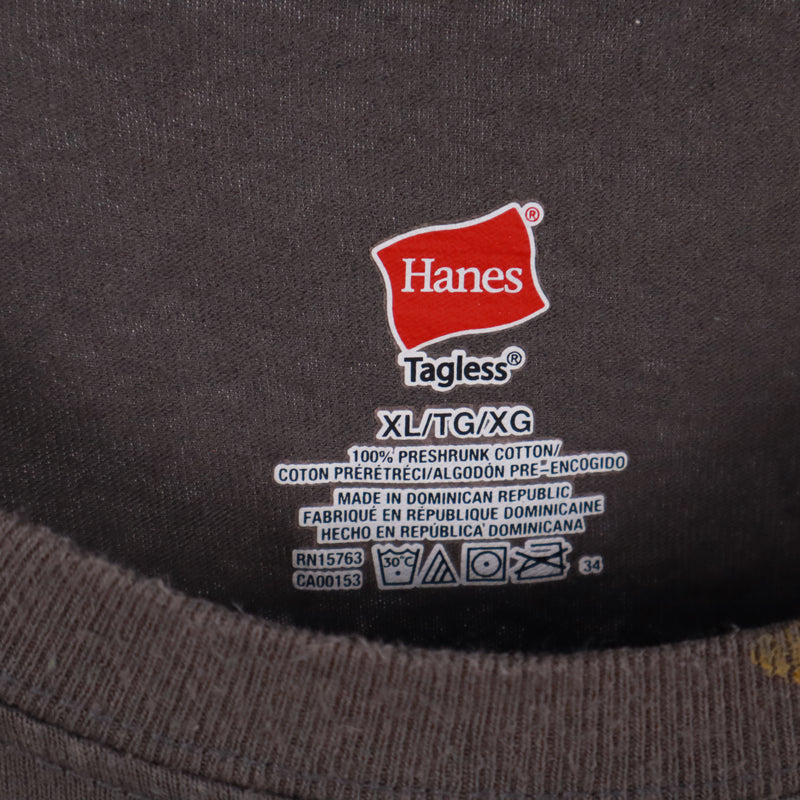 Hanes 90's Nascar Racing Back Print T Shirt XLarge Grey