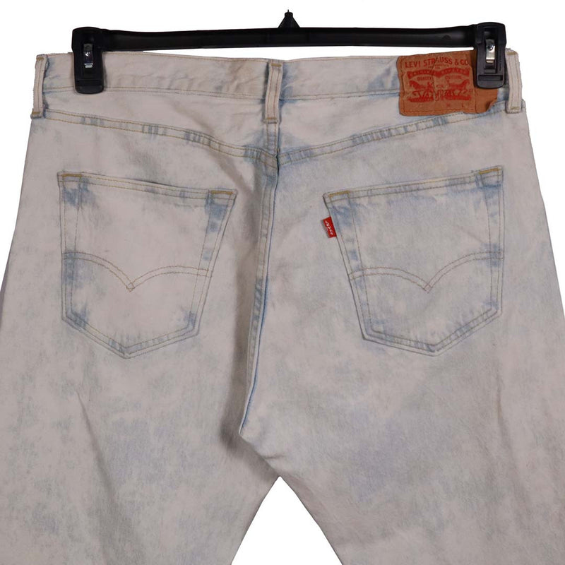 Levi's 90's 501 Denim Light Wash Straight Leg Jeans / Pants 36 x 32 White