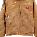Dickies 90's Detroit Zip Up Workwear Jacket Large Tan Brown
