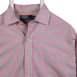 Polo Ralph Lauren 90's Long Sleeve Button Up Check Shirt Medium Pink