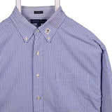 Tommy Hilfiger 90's Long Sleeve Button Up Check Shirt Medium Blue