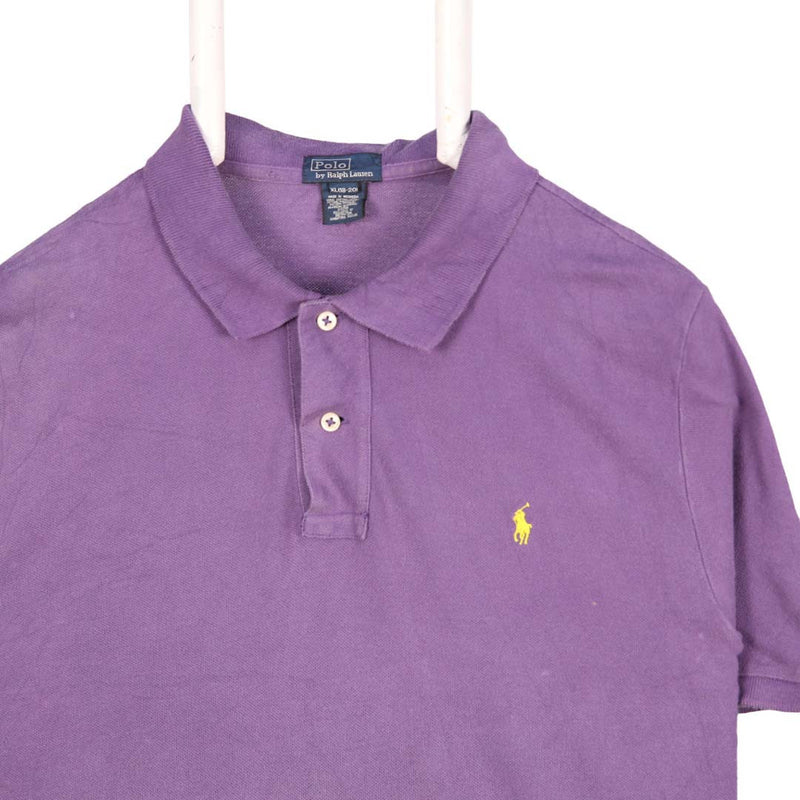 Polo Ralph Lauren 90's Short Sleeve Button Up Polo Shirt XLarge Purple