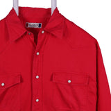 Clique 90's Long Sleeve Button Up Shirt Medium Red