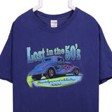 Gildan 90's Racing Short Sleeve Crewneck T Shirt Large Purple