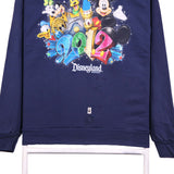Hanes 90's Disneyland Jumper Long Sleeve Pullover Sweatshirt Medium Navy Blue