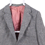 Harris Tweed 90's Tweed Wool Jacket Button Up Blazer 44 Beige Cream