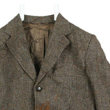 Harris Tweed 90's Tweed Wool Jacket Button Up Long Sleeve Blazer 38 Brown