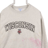 Champion 90's Wisconsin College Crewneck Sweatshirt XLarge White