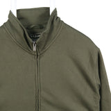 L.L.Bean 90's Knitted Zip Up Fleece Jumper Medium Khaki Green