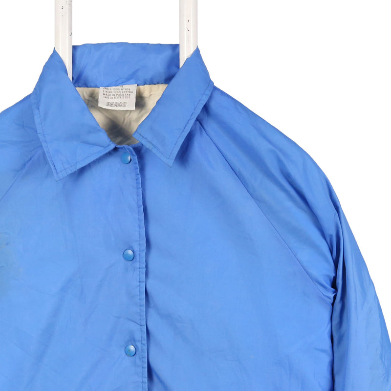 Sears 90's Coach Jacket Button Up Varsity Jacket XLarge Blue