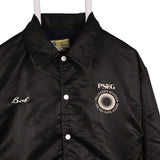 Hewitt Mfg 90's Coach Jacket Button Up Windbreaker Large Black
