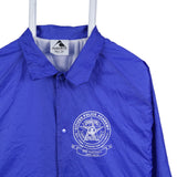 Augusta 90's Police Coach Jacket Button Up Bomber Jacket XXLarge (2XL) Blue