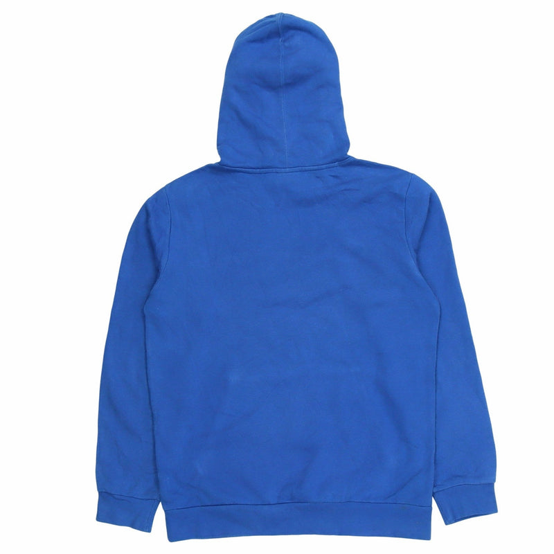 Champion 90's Spellout Pullover Hoodie XLarge Blue