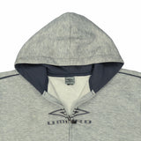 Umbro 90's Spellout Zip Up Hoodie XSmall (missing sizing label) Grey