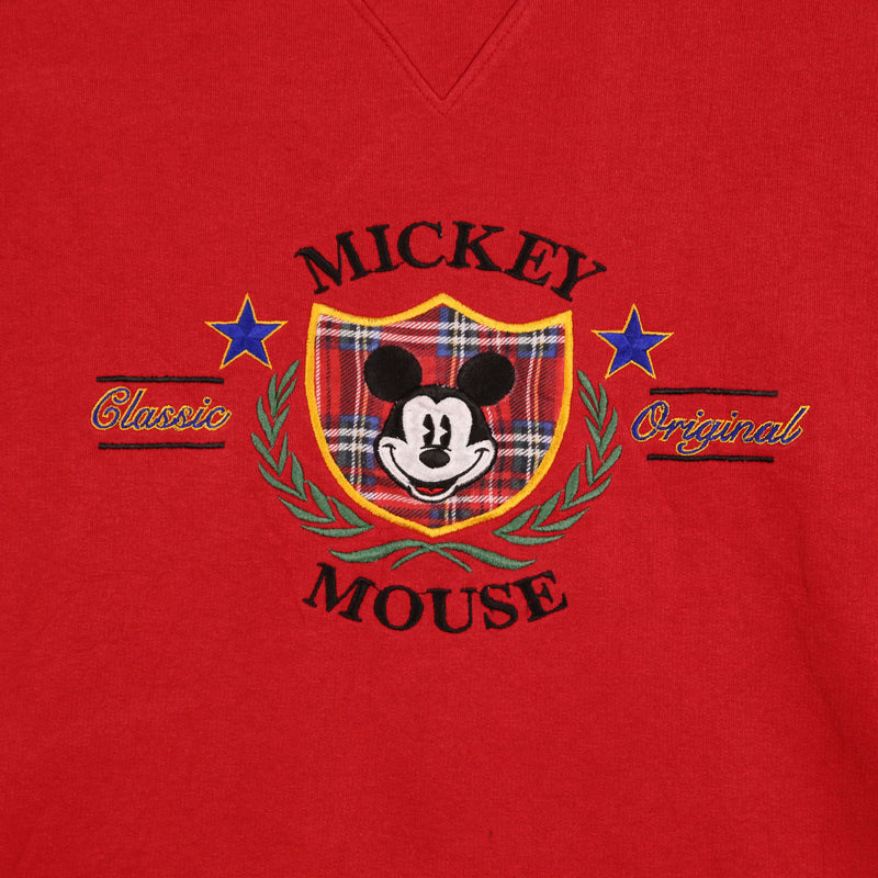 Mickey & Co 90's Mickey Mouse Crewneck Sweatshirt Medium Red