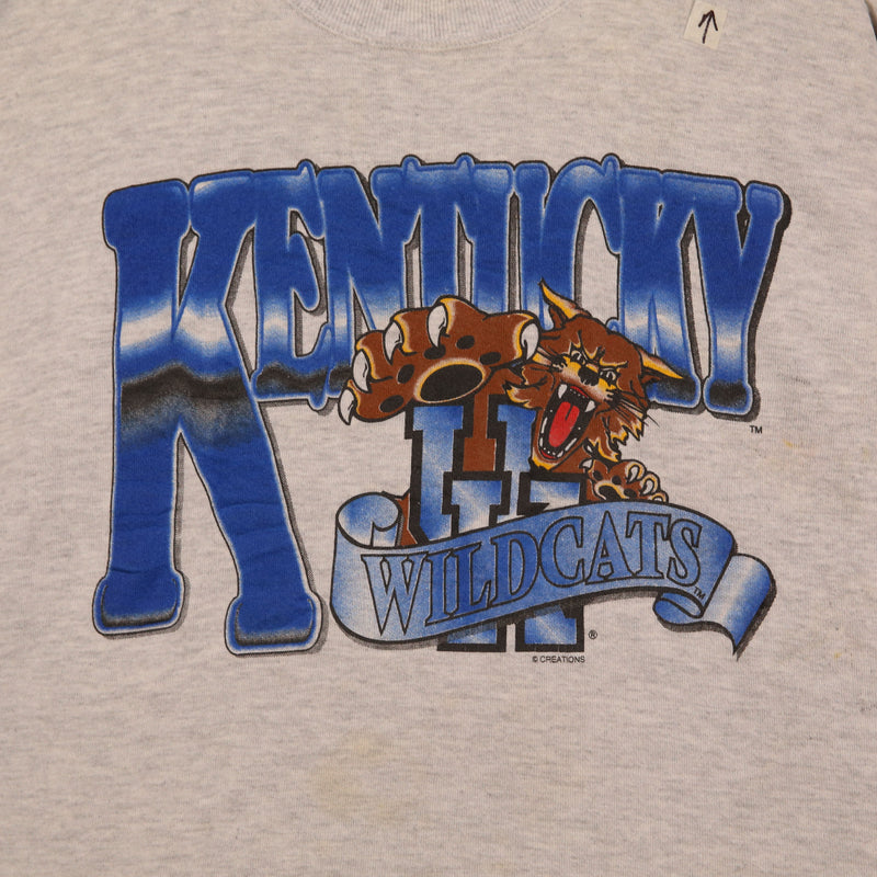 Jerzees 90's Kentucky Wildcats Crewneck Sweatshirt Medium Beige Cream