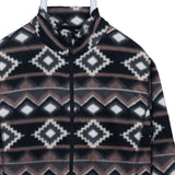 Amazon Essentials 90's Aztec Full Zip Up Fleece Jumper Large Black