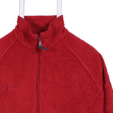 Columbia 90's Full Zip Up Fleece Jumper Large Burgundy Red