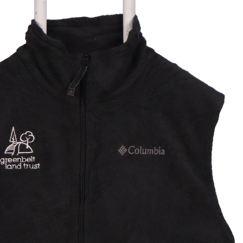 Columbia 90's small logo Fleece Vests Medium Black