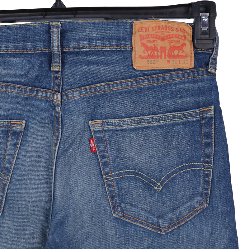 Levi's 90's 522 Denim Straight Leg Bootcut Jeans / Pants 30 x 30 Blue