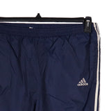 Adidas 90's Drawstring Elasticated Waistband Spellout Logo Joggers / Sweatpants Medium Navy Blue