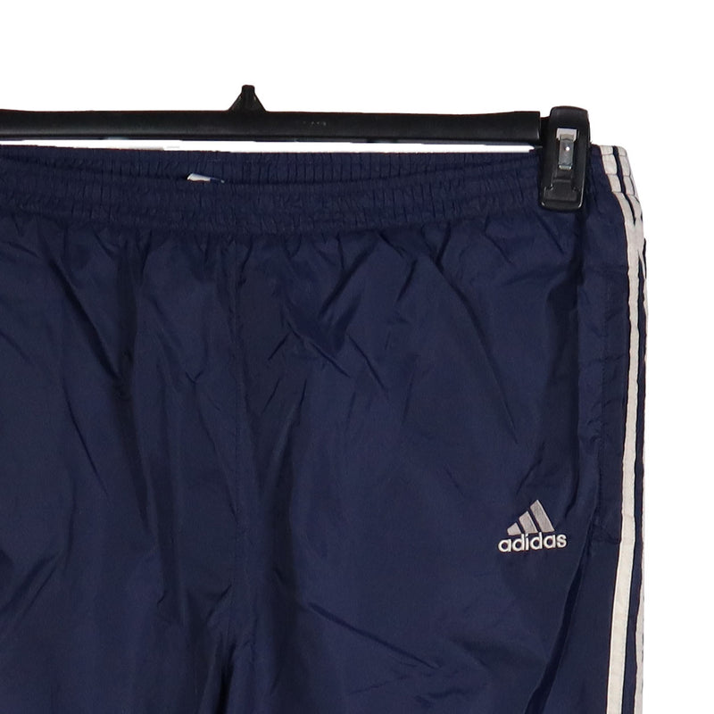 Adidas 90's Drawstring Elasticated Waistband Spellout Logo Joggers / Sweatpants Medium Navy Blue