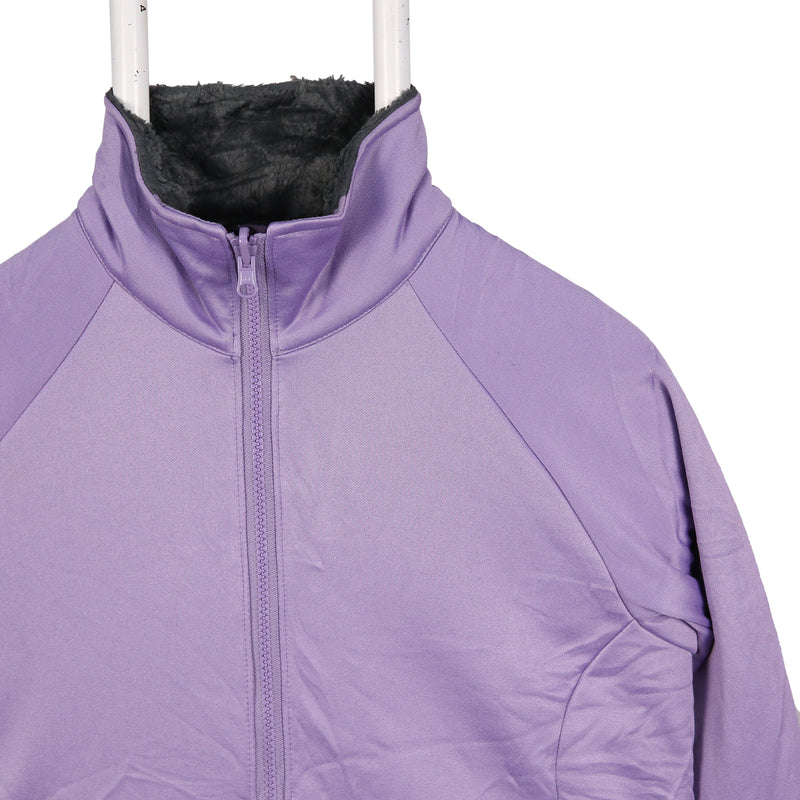 Columbia 90's Tracksuit Top Zip Up Fleece Jumper Small Purple