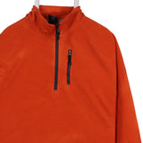 Starter 90's Quarter Zip Fleece Long Sleeve Fleece Jumper XLarge Orange