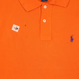 Polo Ralph Lauren 90's Short Sleeve Button Up Polo Shirt Large Orange