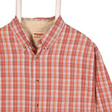 Wrangler 90's Short Sleeve Button Up Check Shirt XLarge Red