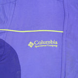 Columbia 90's Spellout Logo Hooded Zip Up Windbreaker Jacket XSmall Purple