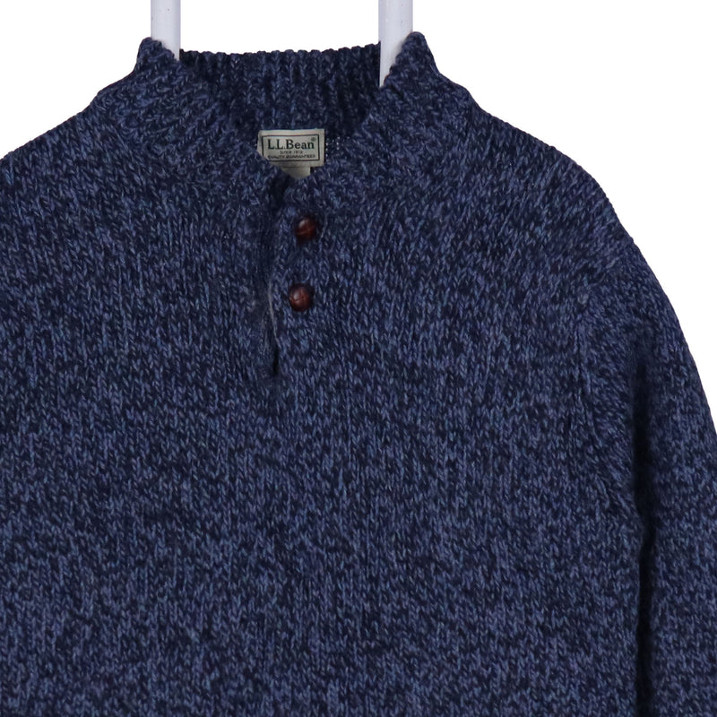 L.L.Bean 90's Knitted Jumper / Sweater Medium Navy Blue