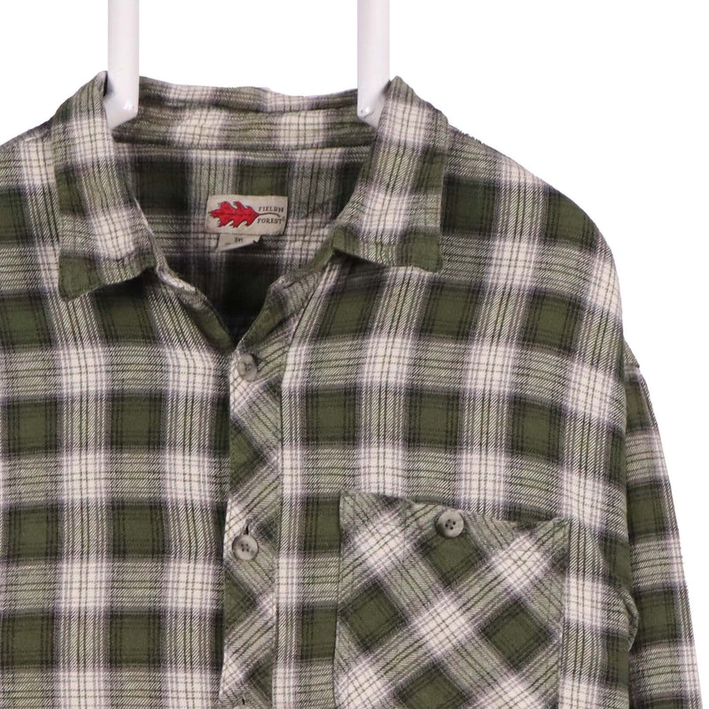 FieldnForest 90's Long Sleeve Button Up Check Shirt XXXLarge (3XL) Green