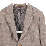 Harris Tweed 90's Tweed Wool Jacket Blazer Large Grey