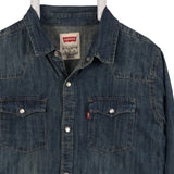Levi's 90's Button Up Long Sleeve Denim Shirt Medium Blue