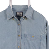 Lee 90's Long Sleeve Button Up Denim Shirt Medium Blue
