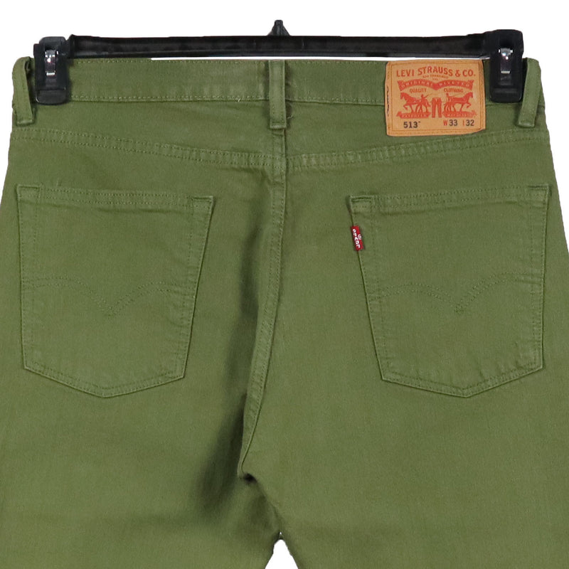 Levi's 90's 513 Bootcut Denim Straight Leg Jeans / Pants 34 x 32 Khaki Green