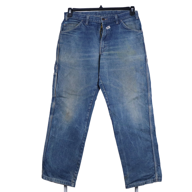 Dickies 90's Denim Carpenter Workwear Cargo Baggy Jeans / Pants 34 x 32 Blue